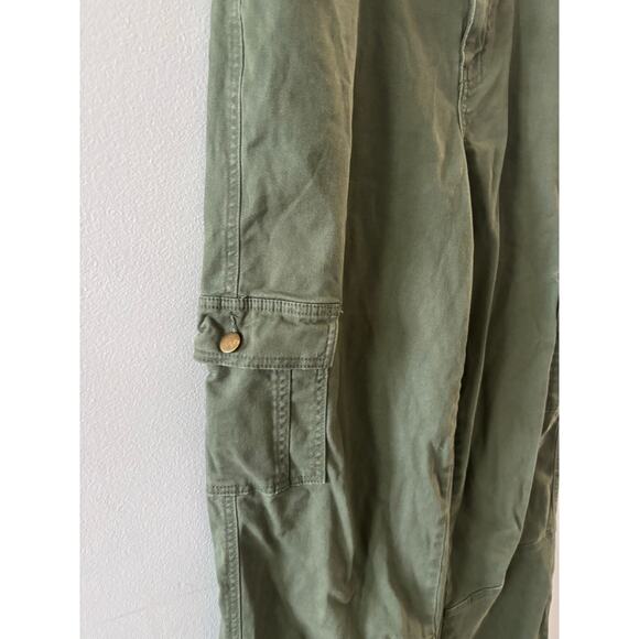 Project Indigo Womens Cargo Pants Size 9 Green Utility Streetwear Denim - Picture 3 of 6
